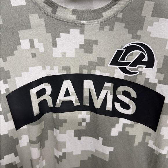 Los Angeles Rams Nike 2024 Salute To Service Performance T-Shirt - Arctic Camo M - Picture 4 of 6